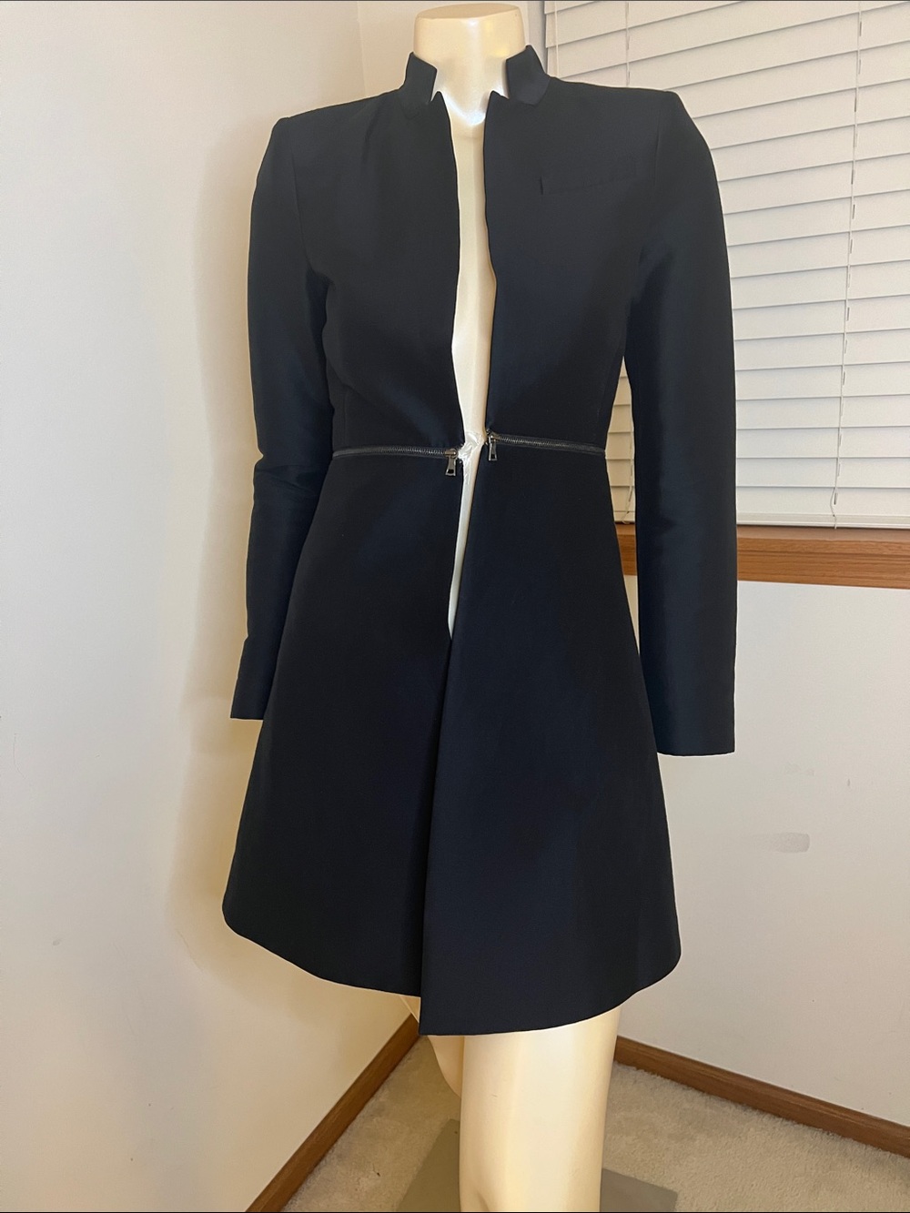❤️ BCBGMaxAzria Arelia Tailored Black Longline Zip Jacket